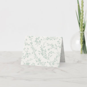 Carte De Remerciements Spring Sprigs Muted Sage - Neutre