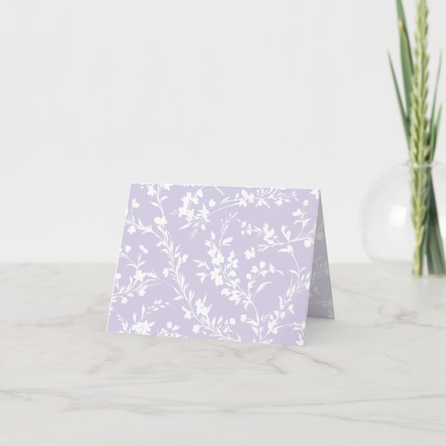 Carte De Remerciements Spring Sprigs Neutral - Dusty Lavender (Devant)