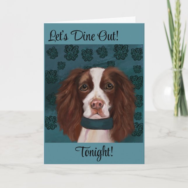 Carte De Remerciements Springer Spaniel anglais    (Devant)