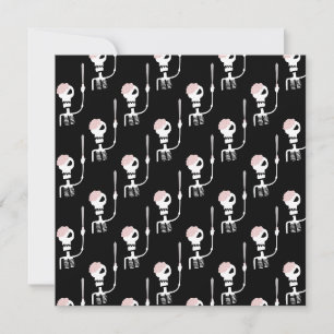 Carte De Remerciements Squelette d'Halloween avec épée