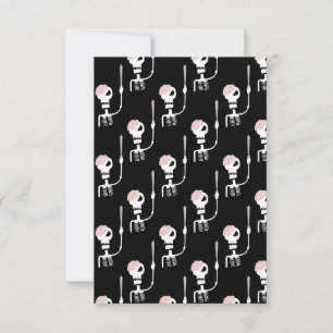 Carte De Remerciements Squelette d'Halloween avec épée
