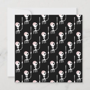 Carte De Remerciements Squelette d'Halloween avec une épée 