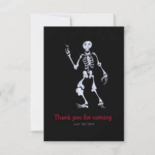 Carte De Remerciements Squelette heureux
