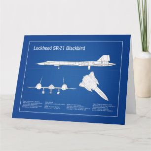 Carte De Remerciements SR-71 Blackbird - Plan directeur de l'avion ABD