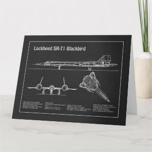 Carte De Remerciements SR-71 Blackbird - Plan directeur de l'avion PD