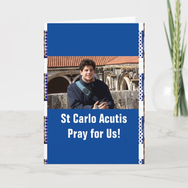 Carte de remerciements St Carlo Acutis (Devant)