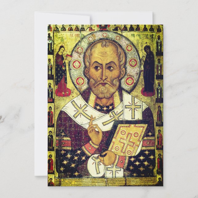 Carte De Remerciements St. Nicholas Russian icon (Devant)