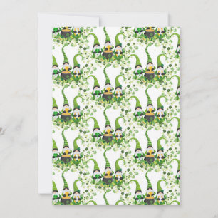 Carte De Remerciements St Patrick jour de la fête Vert Trèfles Vieux Lepr