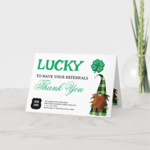 Carte De Remerciements St. Patrick's Day Custom Logo Business Referral