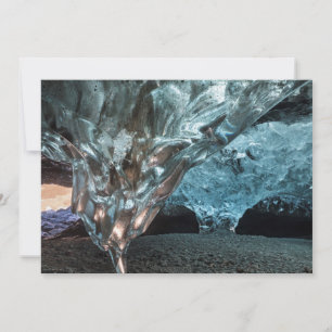 Carte De Remerciements Stalactite De Glace Dans Une Grotte De Glace