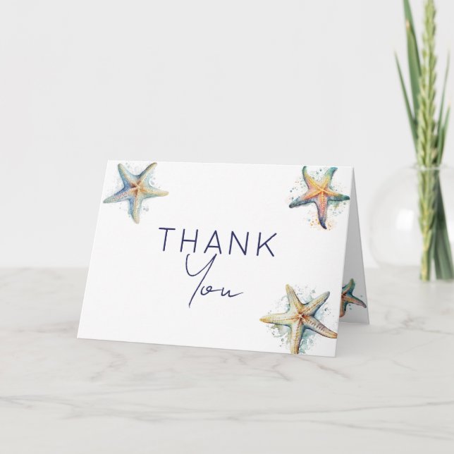 CARTE DE REMERCIEMENTS STARFISH (Devant)