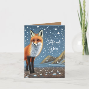 Carte De Remerciements Starry Starry Night Storybook Fox