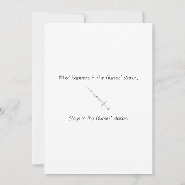 Carte De Remerciements Station d'infirmières (Devant)