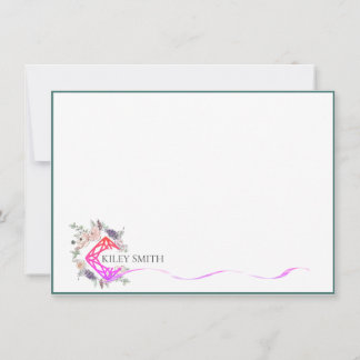 Carte De Remerciements Stationery personnalisée Élégant Moderne Botanique