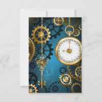 Steampunk Arrière - plan turquoise avec Gears