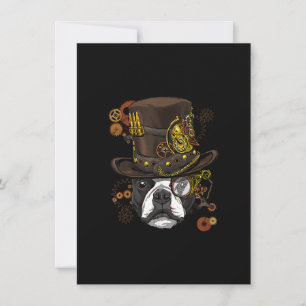 Carte De Remerciements Steampunk Boston Terrier Dog Shirt Steampunk Lover