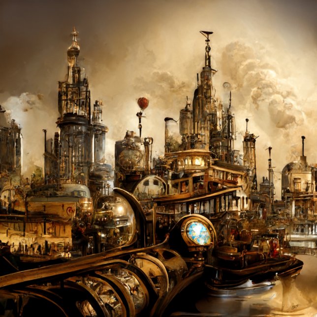 Carte De Remerciements Steampunk City (Créateur téléchargé)