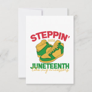 Carte De Remerciements Steppin' Into Junetdix Black History Mois Cadeau