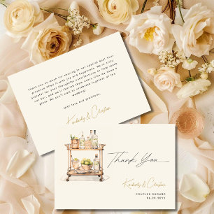 Carte De Remerciements Stock Le Bar Panier Couples Douche