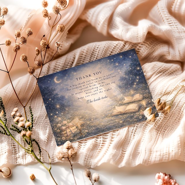 Carte De Remerciements Storybook A New Chapter Bridal Shower (Créateur téléchargé)