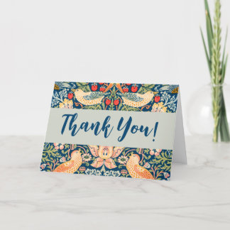 Carte De Remerciements Strawberry Thief of William Morris