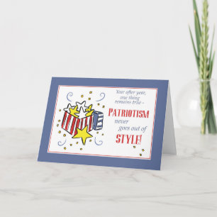 Carte De Remerciements Style patriotique de la fête des vétérans
