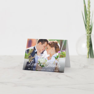 Carte De Remerciements Stylish Calligraphy Love Thanks Mariage Note