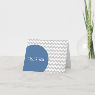 Carte De Remerciements Stylish Gray Chevron Thank You