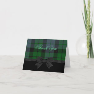 Carte De Remerciements Stylish Plaid Thank