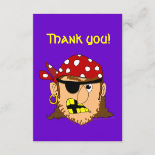Carte De Remerciements Substance personnalisable de pirate d'homme de