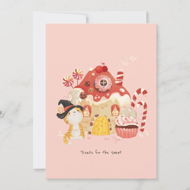 Carte De Remerciements Sugary Goodluck Gingerbread House (Devant)