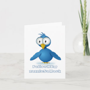 Carte De Remerciements Suivez-moi sur Twitter @ Votre nom d'utilisateur M