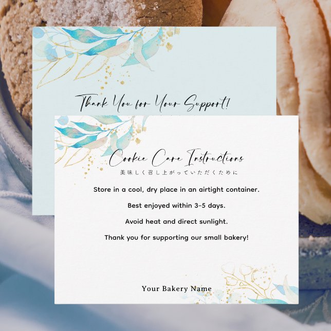 Carte De Remerciements Summer Botanical Farmers Market Cookie Care (Créateur téléchargé)