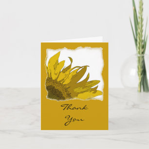 Carte De Remerciements Sunflower Corner Bridesmaid Thank You