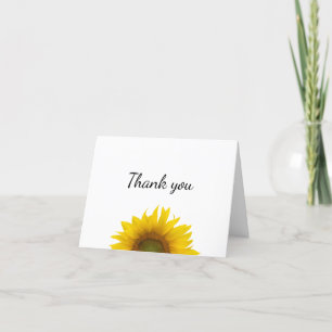 Carte De Remerciements Sunflower moderne Baby shower simple
