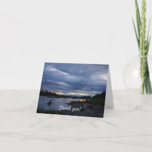 Carte De Remerciements Sunset de l'Alaska à minuit