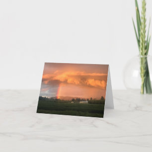 Carte De Remerciements Sunset Rainbow
