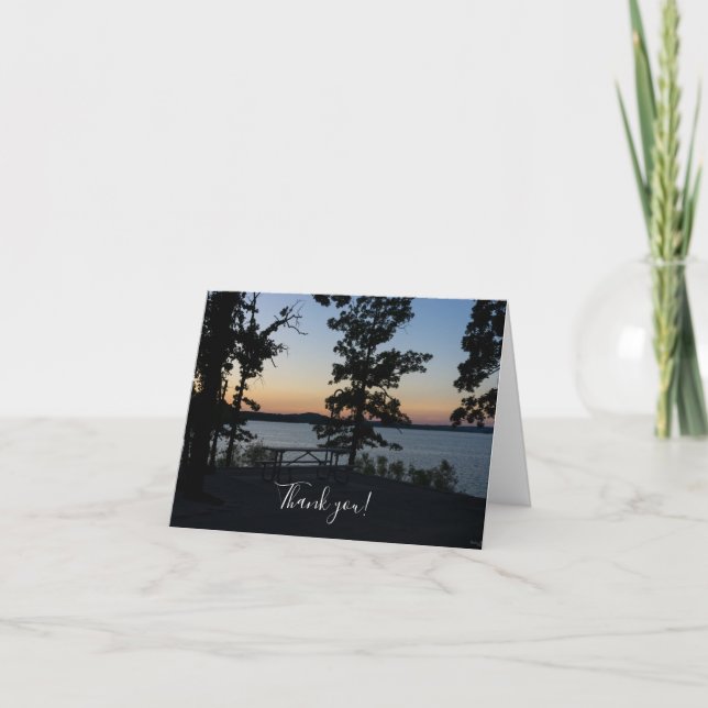 Carte de remerciements Sunset Rock Table (Devant)