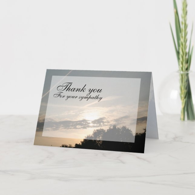 Carte De Remerciements Sunset Thank you (Devant)
