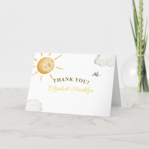 Carte De Remerciements Sunshine Boho Sun Baby shower