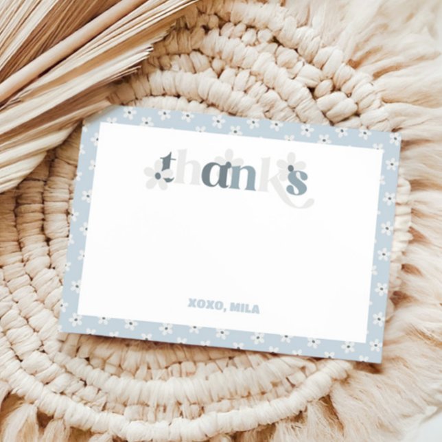 Carte De Remerciements Super Daisy Moderne Boho Anniversaire (Créateur téléchargé)