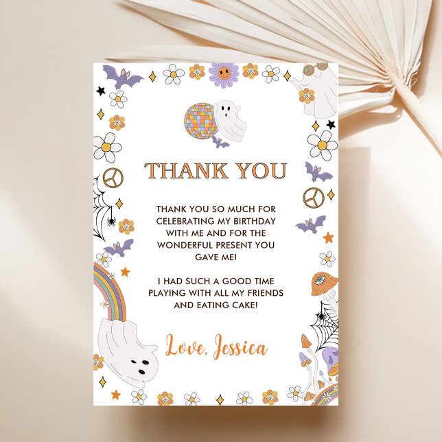 Carte De Remerciements Super Halloween mignon fantôme (Créateur téléchargé)