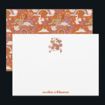 Carte De Remerciements Super les années 70 Hippie Paix Orange Bat mitzvah<br><div class="desc">Super les années 70 rétro Hippie Paix Orange Bat mitzvah Carte de remerciements personnalisé</div>