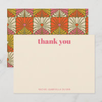 Super les années 70 Vintage Rose Orange Floral Cus