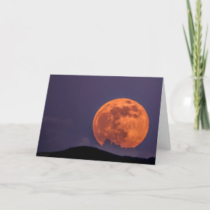 Carte De Remerciements Super lune rose