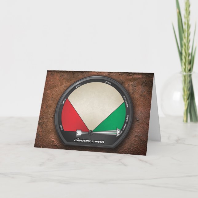 Carte De Remerciements Super-o-mètre (Devant)