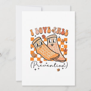 Carte De Remerciements Super Retro I Love Fall Prevention Drôle