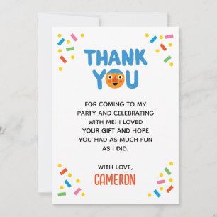 Carte De Remerciements Super Simple Noodle & Pals Confetti 1er anniversai
