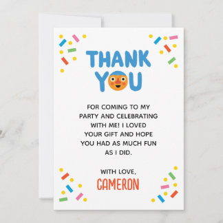 Carte De Remerciements Super Simple Noodle & Pals Confetti 1er anniversai