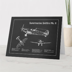 Carte De Remerciements Supermarine Spitfire - Plan directeur de l'avion P